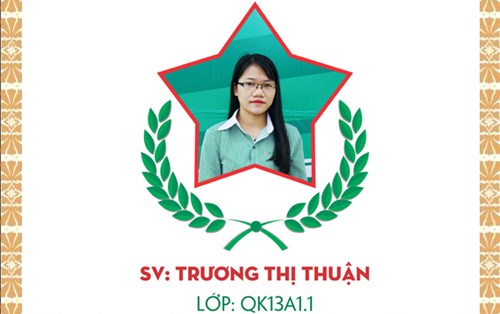 Chúc mừng sinh viên Trương Thị Thuận - Lớp QK13A1.1